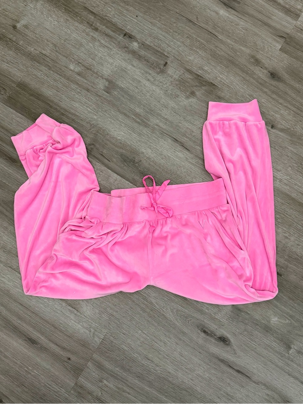 Victoria Secret Velour Jogger Pants XL Hot Pink